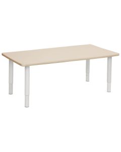 Rectangle Table 1200 x 600mm Birch - White Legs Junior 50cm