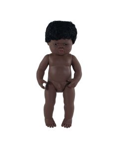 Anatomically Correct Baby Doll African Boy 38cm