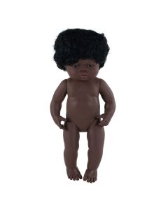 Anatomically Correct Baby Doll African Girl 38cm