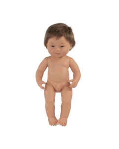 Anatomically Correct Baby Doll Caucasian Boy with Down Syndrome 38cm