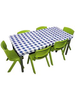 Table Cloth 120 X 60 cm Gingham Rectangle Blue