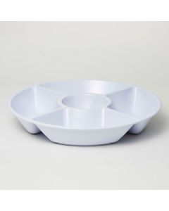 Deluxe White Melamine Pick & Dip Platter