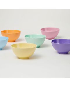 Melamine Rice Bowl Pastels Set of 6