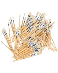Paint Brush Flat Bristle Assorted