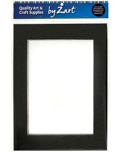 Frame Precut Mount Black & White A5 Pk10