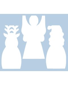 Cardboard Standing Christmas Characters Pack of 12