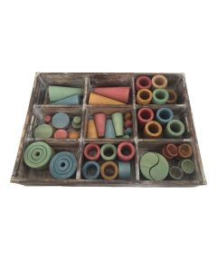 Loose Parts Tray Earth 68 Pieces