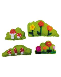 Bushes Flower Toadstool Set of 4