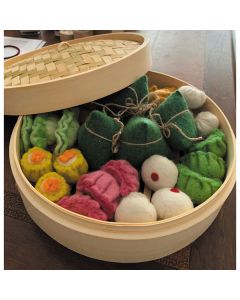 Yum Cha Set in Bamboo Steamer