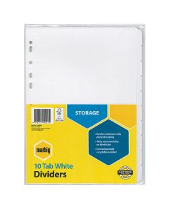 Dividers Manilla White 10 Tab A4