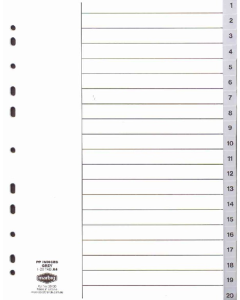 Dividers PVC 1-31