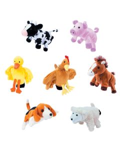 Farm Animal Hand Puppets Set of 7