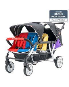 Familidoo Lidoo Bus 6 Seater Stroller Multi Colour