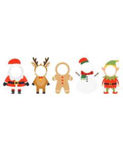 Christmas Character Photo Frames Set of 10