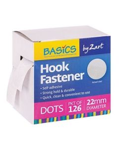 Hook Velcro Dot Fasteners 22mm Pk126