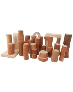 Barkless Logs Set of 27