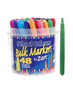 School Colours Thick Markers 48's