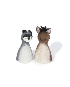 Felt Hand Puppet Cat and Horse
