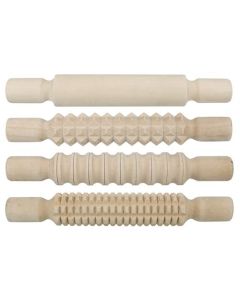 Rolling Pins Pattern Wooden Pack of 4