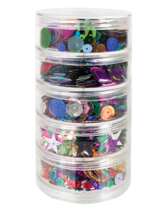 Sequins Stackable Asst 100g