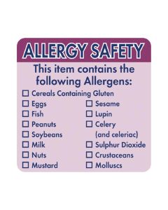Vogue Allergen Food Labels Roll of 500