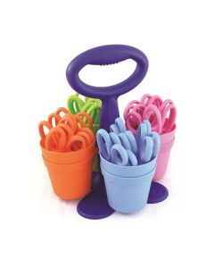 Westcott Scissor Caddy - 24 Pairs of antimicrobial 127mm (5") Blunt Tip Scissors