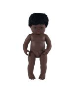 Anatomically Correct Baby Doll African Boy 38cm