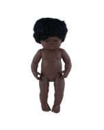 Anatomically Correct Baby Doll African Girl 38cm