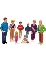 Miniland Figures Caucasian Family 8 Pcs