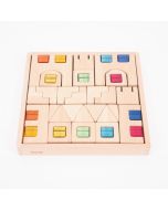 TickiT Wooden Building Gem Blocks Pack of 40