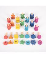 TickiT Rainbow Wooden Nuts and Bolts Pack of 21
