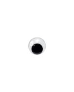 Eyes - Glue On Black & White 5mm Pk100