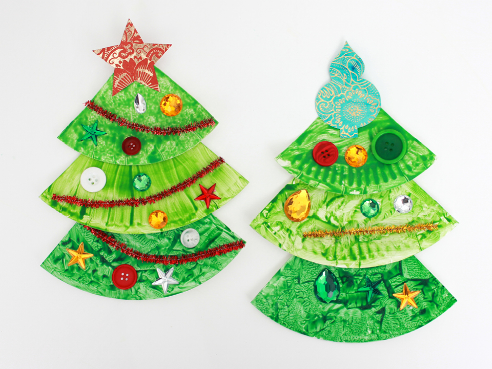 Paper Plate Christmas Tree Craft Activity