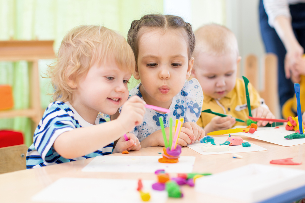 Children playing at a childcare centre
